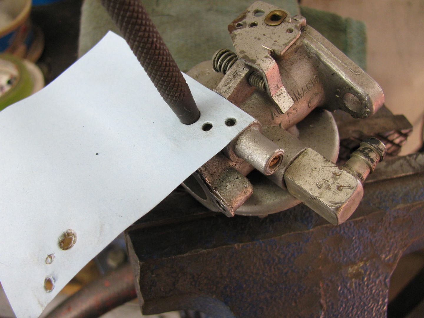 aftermarket OEM carb choke lever modification for the HS40